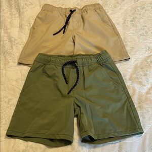 Cat & Jack Green and Tan Relaxed Fit Shorts